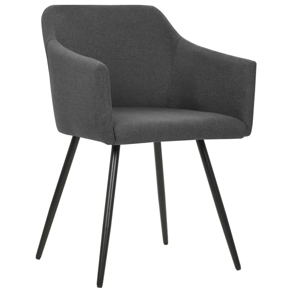 Sedie da Pranzo 2 pz Grigio Scuro in Tessuto 323094