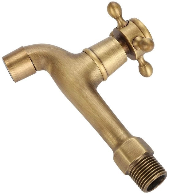 Wandmontaggio Fonte d'Acqua Fredda in Stile Vintage - Messing Massello - Per Cucina e Piscina - Finitura di Alta Qualità