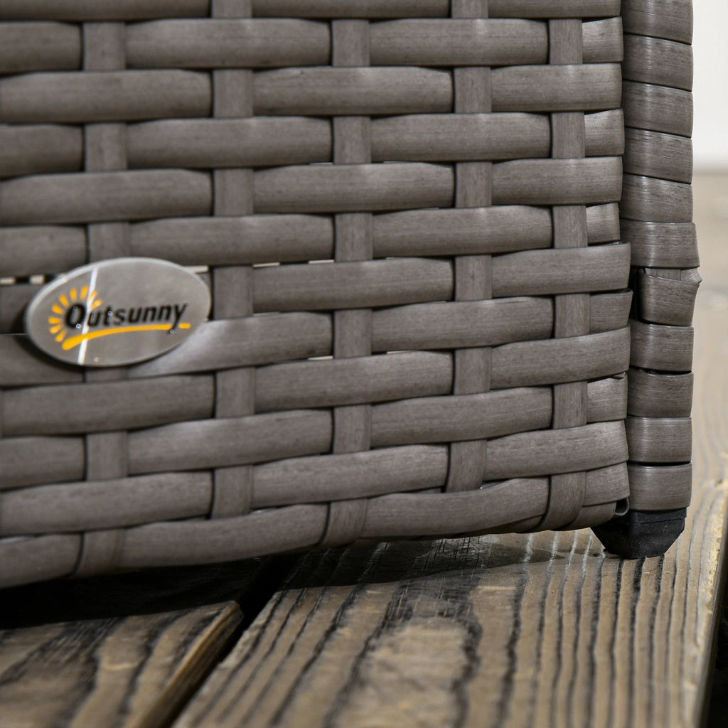 Fioriera con Spaliera ¨C Xylo ¨C Polyrattan Grigio 103x29x103 cm