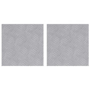 Gradini per Scale Quadrato 2 pz | Tappetini per scale autoadesivi Argento 30 x 30 cm Alluminio