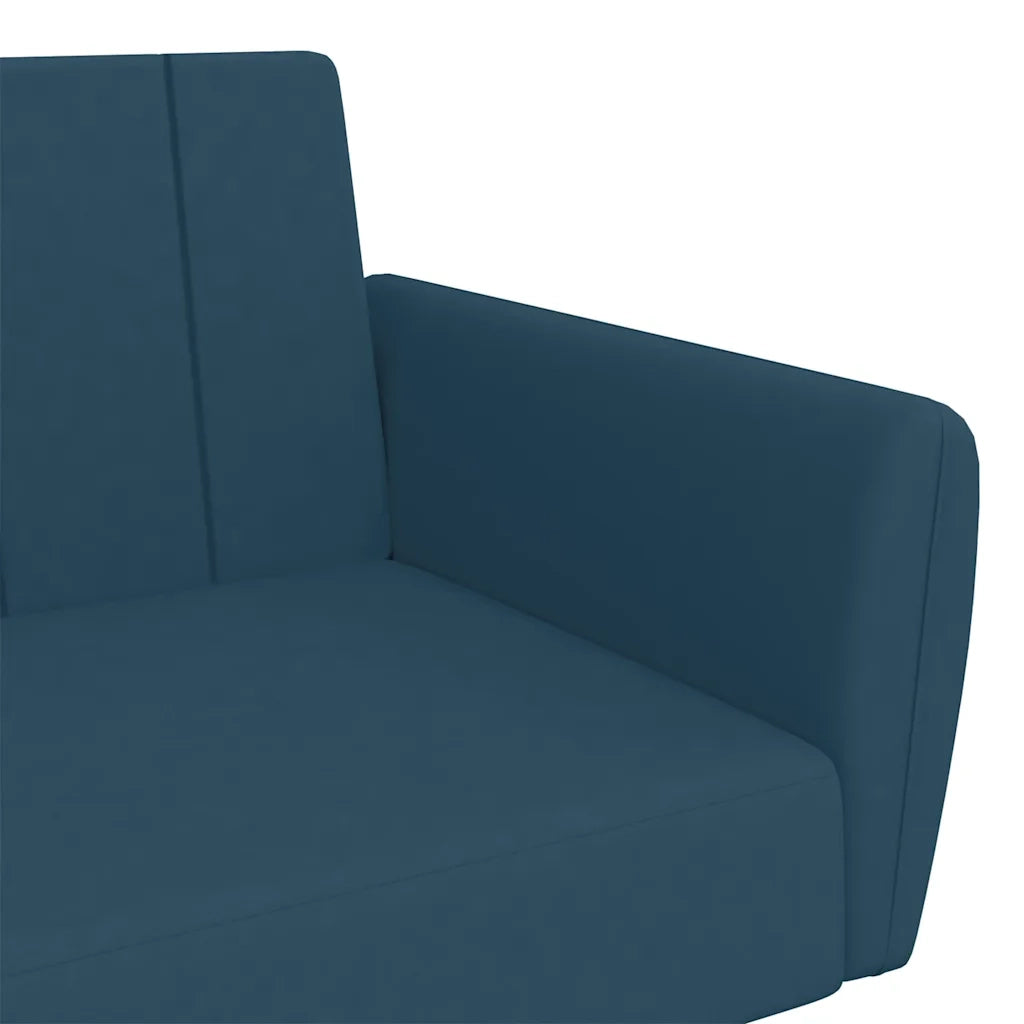 Divano letto | Sof¨¤ letto | Letto singolo a 2 Posti Blu in Velluto