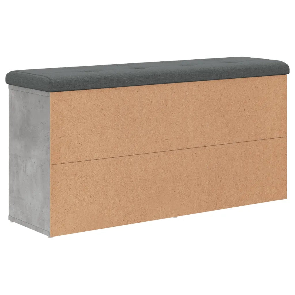 Panca Porta Scarpe Grigio Cemento 102x32x50cm Legno Multistrato