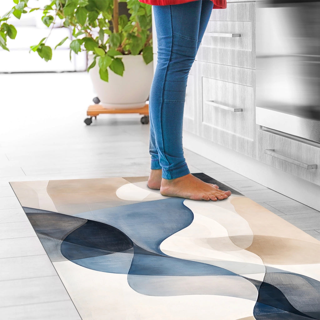 Tappeto da cucina antiscivolo, antimacchia passatoia multiuso 50x200 - Urban Blu