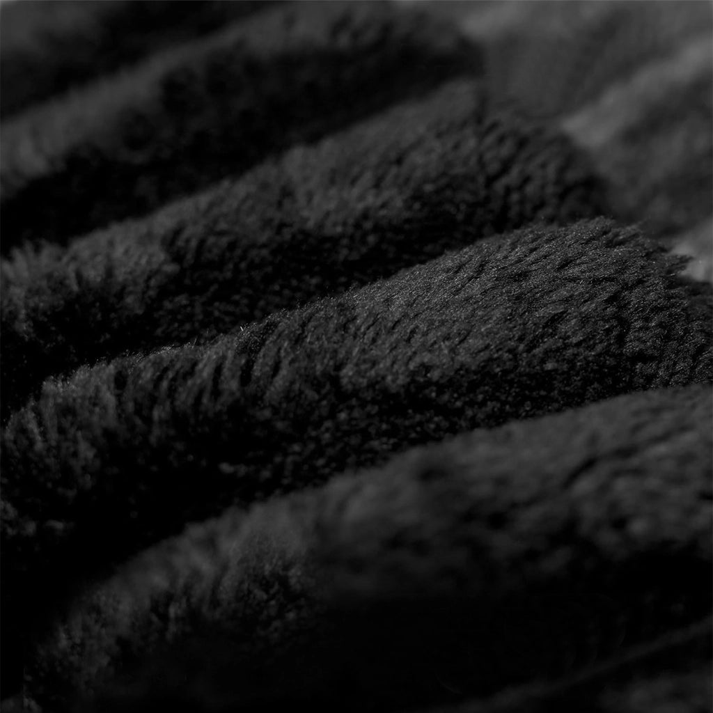 Poltrona pouf - in velluto a coste nero