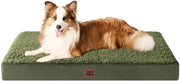 Letto per cani ortopedico per cani grandi XL 104x68x9cm, lavabile, cuscino morbido per cani, guida per cani, guida per cani per la zona del sedile, verde oliva