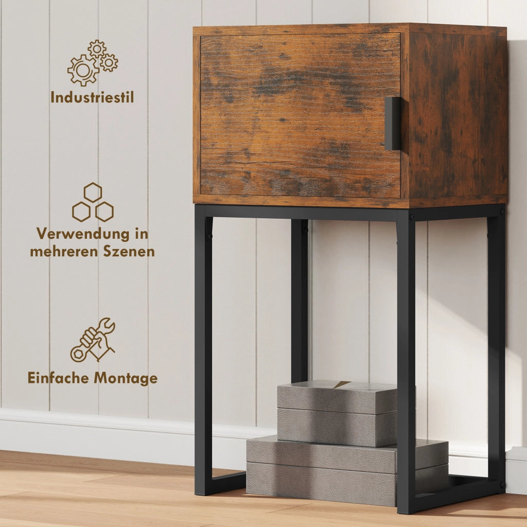 Tavolino console ¨C Minimal ¨C marrone rustico 40x30x76