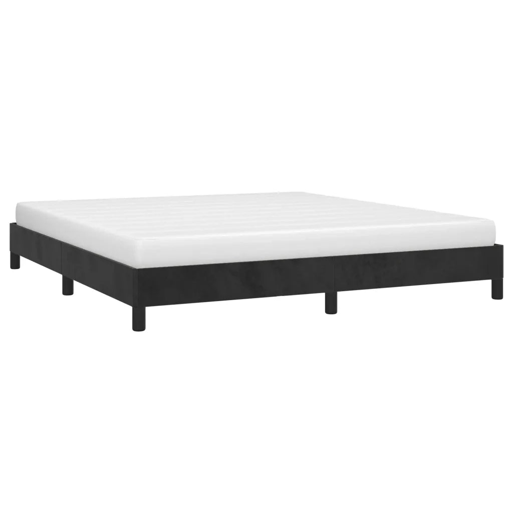 Giroletto senza Materasso-Struttura Letto Nero 160x200 cm in Velluto 100454