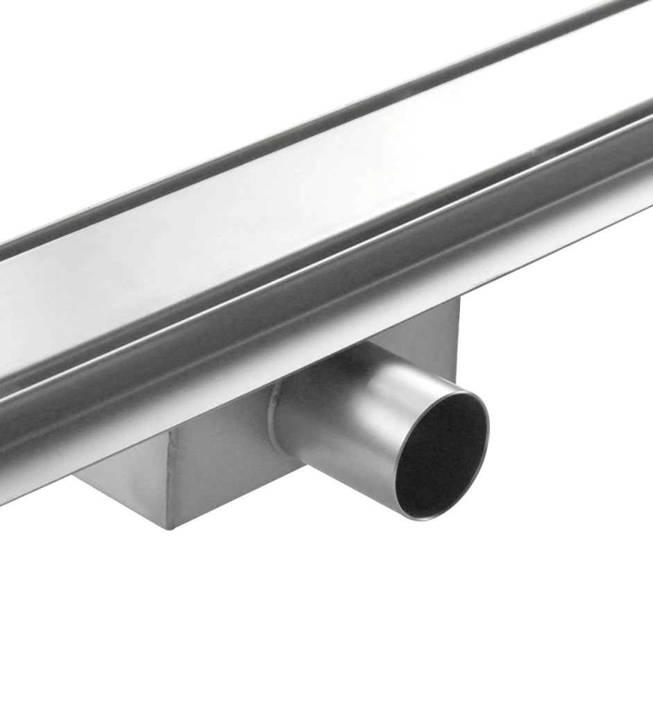 Canalina di scarico, doccia in acciaio inox, ispezionabile, piastrellabile Sicena Pavias 60x7cm (LxP)