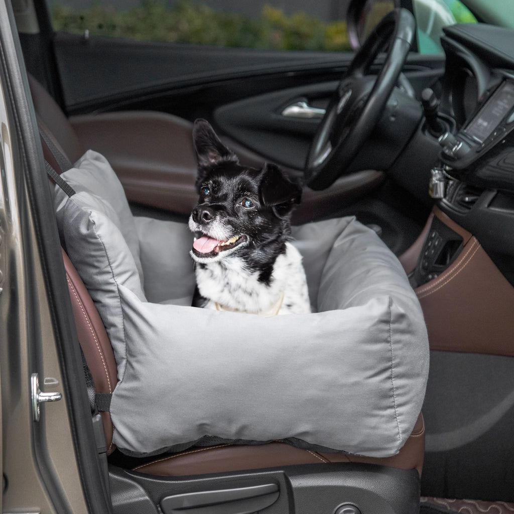 Trasportino Auto per Cani e Gatti ¨C Xylo ¨C Imbottito Cotone PP Antiscivolo 50x54x33cm Grigio Scuro