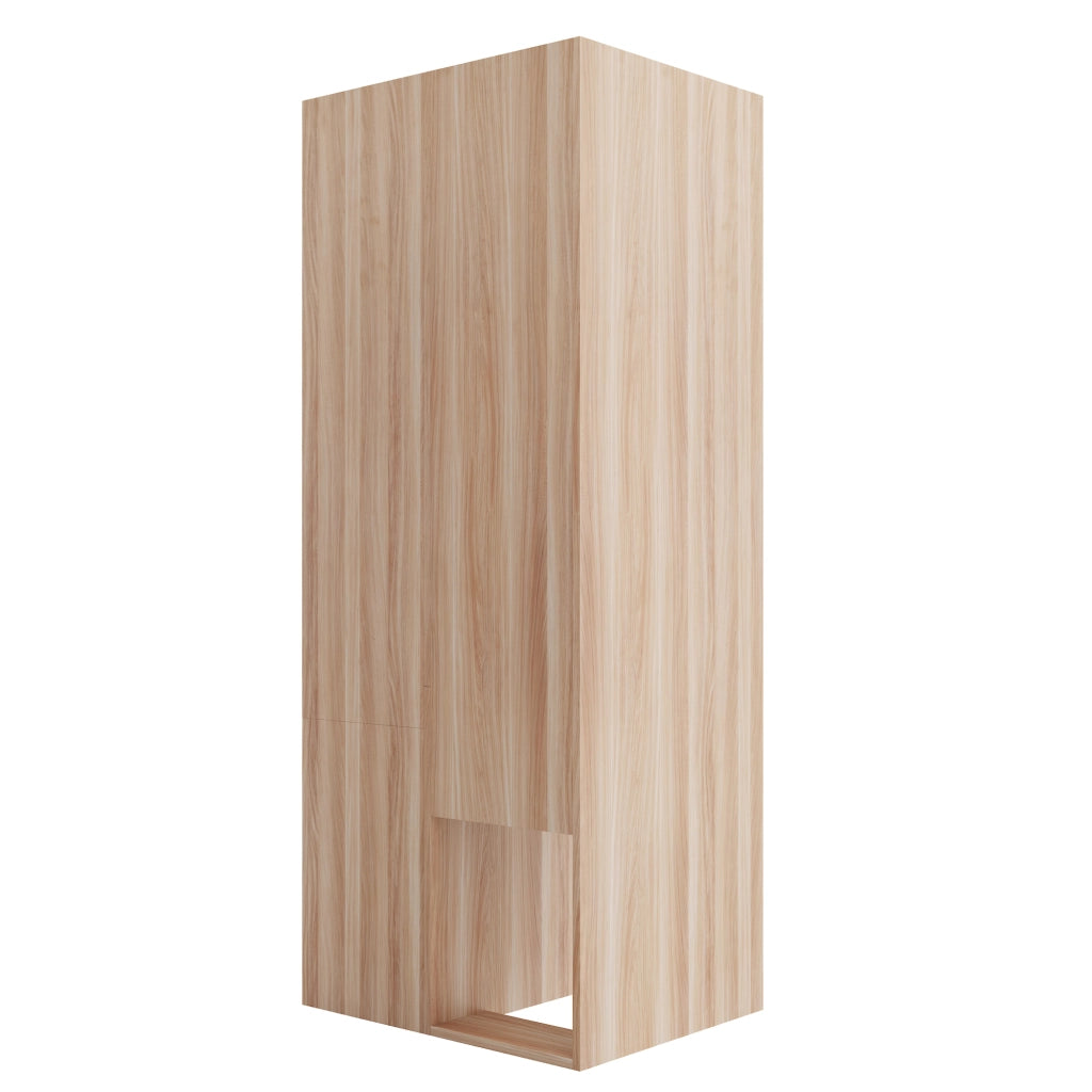 Armadio autoportante con vano appendiabiti ripiani aperti e cassetti in MDF 70 × 55 × 175 cm
