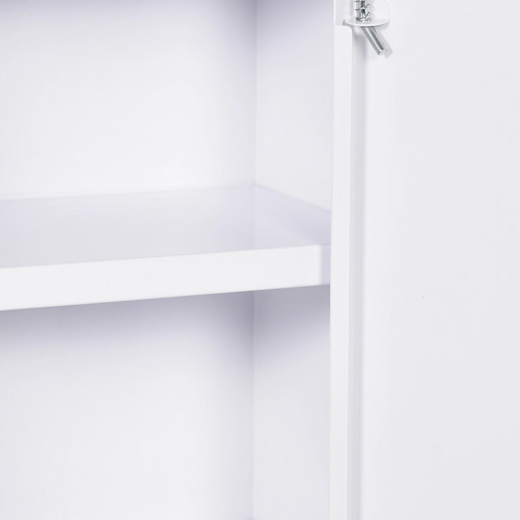 Armadietto Medicinali da Parete ¨C Xylo ¨C Acciaio Bianco con 3 Ripiani 40x15x53,5 cm