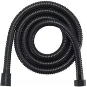 Serpentino per doccia 1,5 m - Nero - Acciaio inossidabile duraturo - Estensione per doccia - Leggero - Connettiore universale G1/2 - Serpentina per doccia