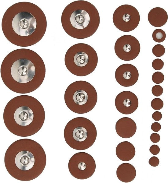 Set di coperture per saxofono in pelle per riparazione e manutenzione - 28 pezzi di copertura per saxofono sopranino.