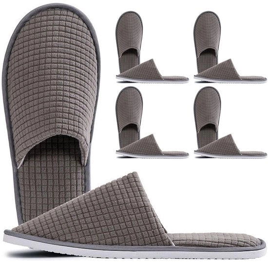 Slipperie per Ospiti - Fatto di Tessuto Terry - Ideale per Spa e Casa - XX-Large XX-Narrow - Colore Grigio