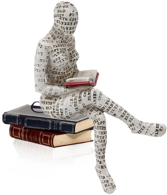 Decorazione per la libreria - Figurina di donna - Ornamenti per la casa - Figurina in cera - Donna innovativa - Design unico