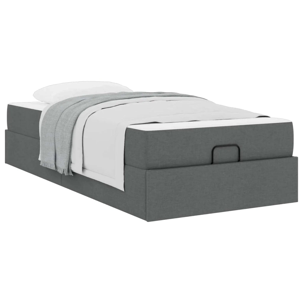 Struttura letto con materasso 2 pcs Grigio Sfumato Tessuto 3399453