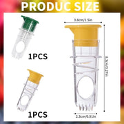 Citruspers manuale con coperchio e separatore di frutta - Scatola trasparente (2 pezzi)