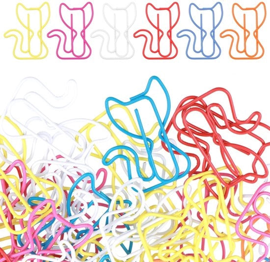 Fichine decorative per documenti - Clip per gatti - Accessori da ufficio creativi - Colori misti - Marcatori per animali - Gag per la scrivania...