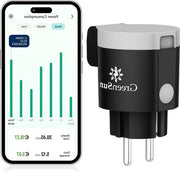 Timer esterno con contatore della corrente - interruttore con Wi-Fi e app VeSync - IP44 impermeabile