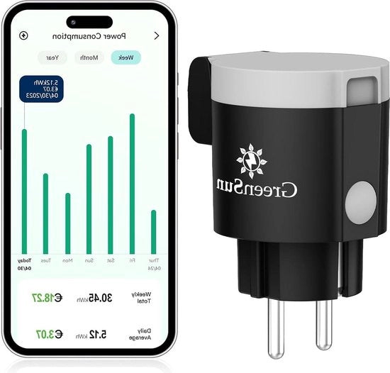 Timer esterno con contatore della corrente - interruttore con Wi-Fi e app VeSync - IP44 impermeabile