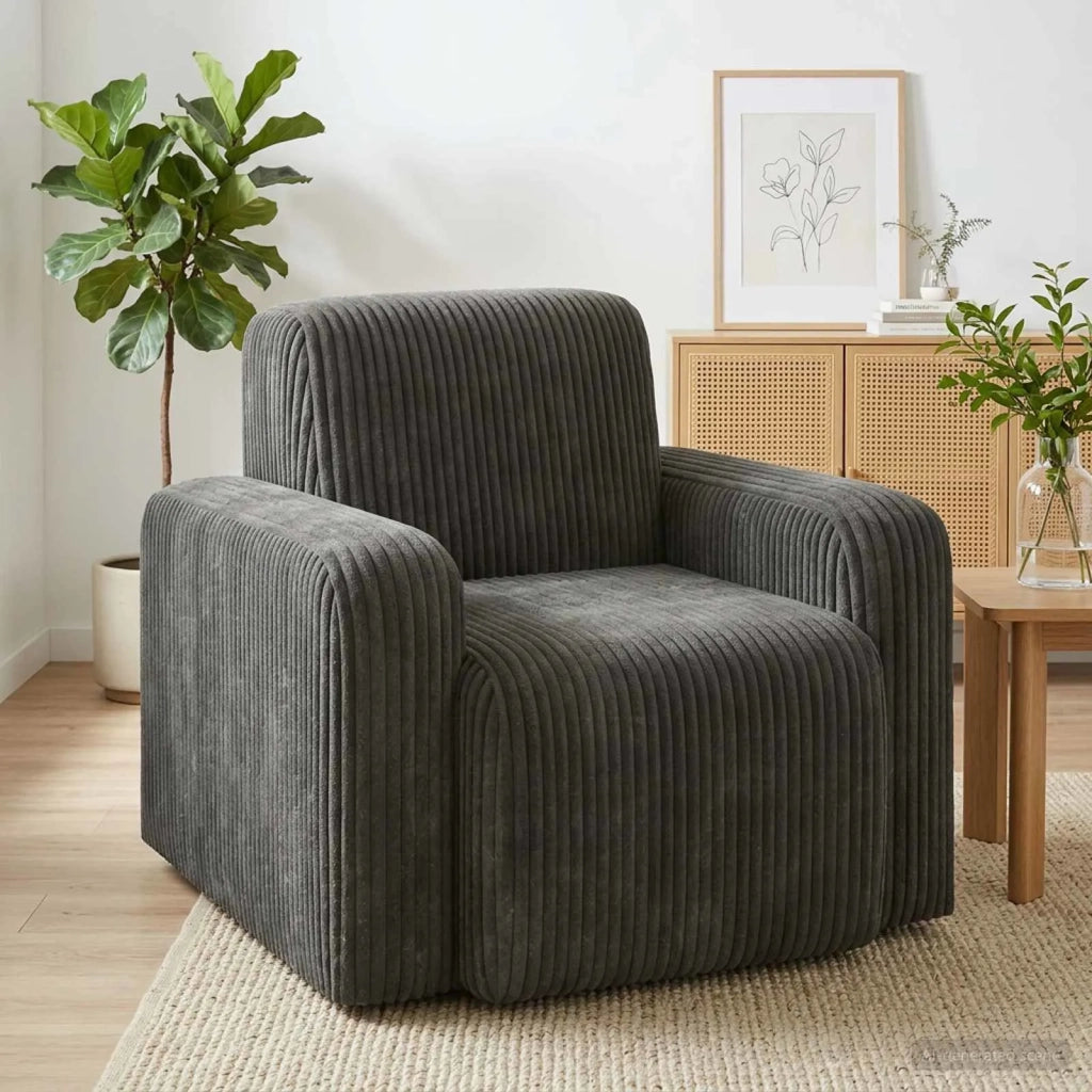 Divano Sedia-Poltrona Antracite corduroy