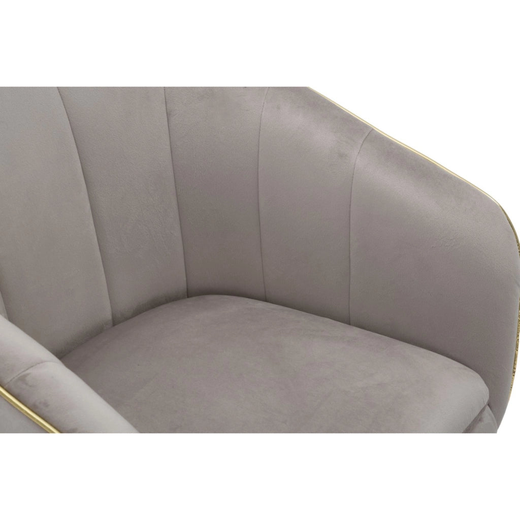 Poltrona VKH316, Grigio, Legno, 62x58x78 cm