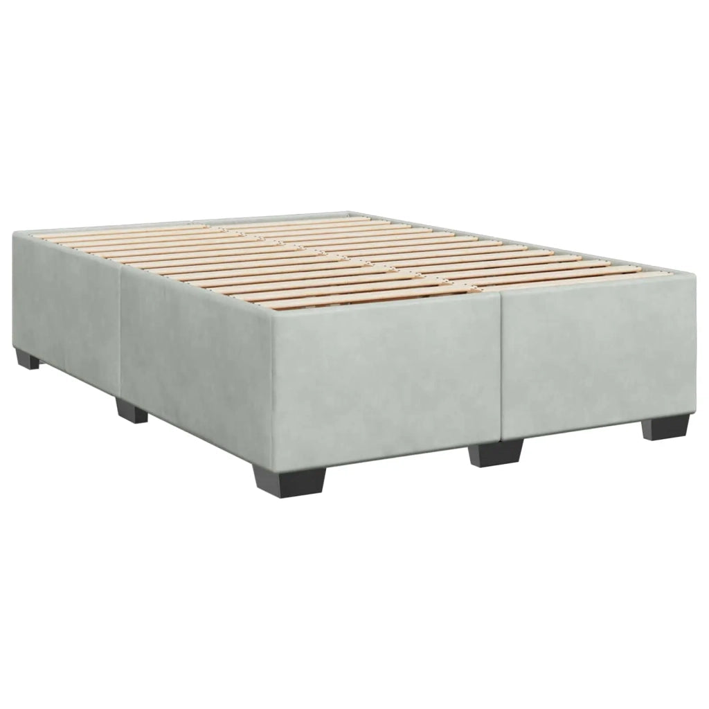 Letto con Box Spring, Materasso e LED Grigio Chiaro Velluto 3452180