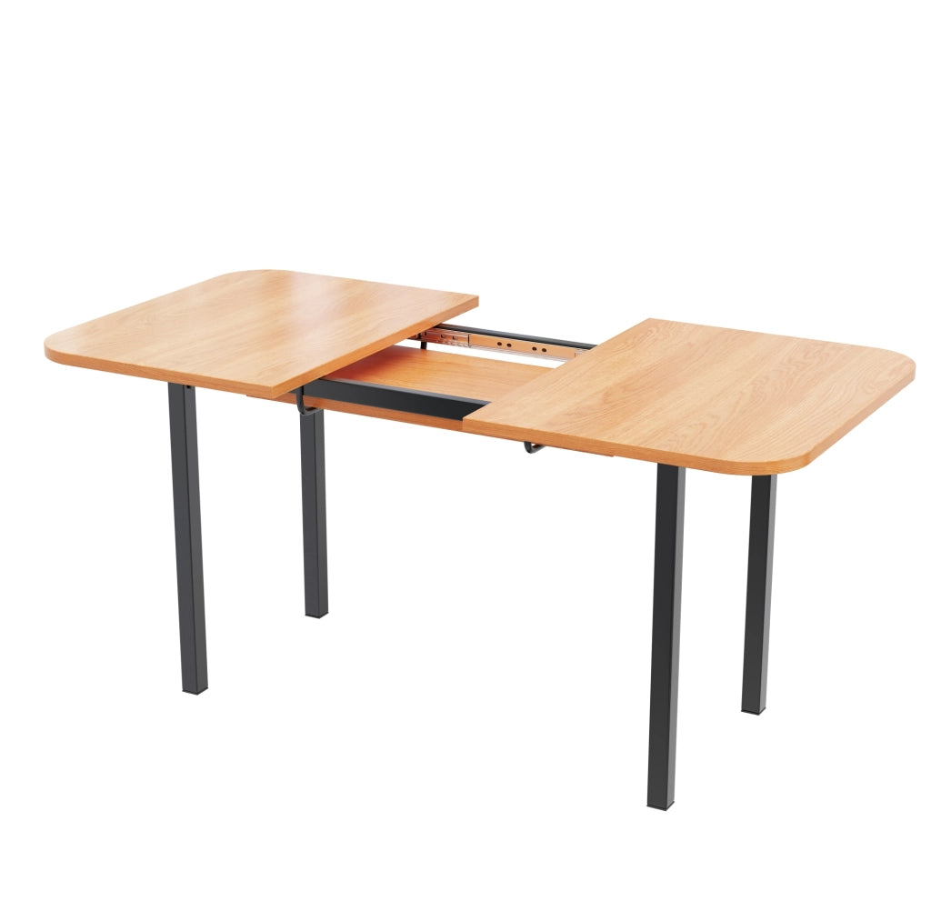 Tavolo da pranzo allungabile 120-160 cm in MDF naturale per 4-6 persone