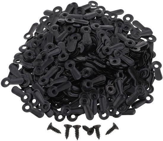 Fotoclips da 100 - Hardware di Supporto - Maniglie con Viti - Acciaio Nero - Per Ospitare Foto - Formato Compattito - Sistemi di Supporto per Foto