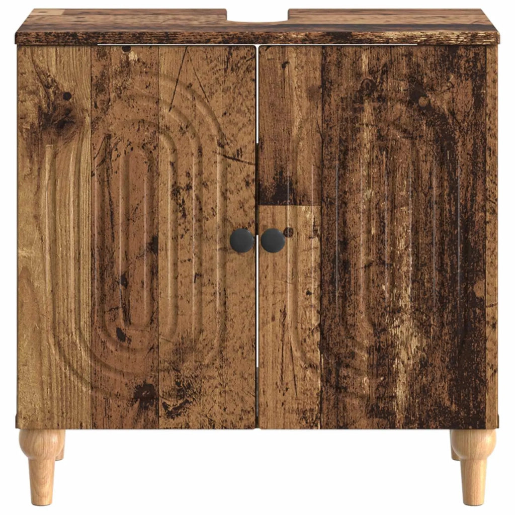 Armadio per Lavabo da Bagno ALKMAAR Legno antico 896133