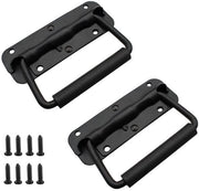 Manubri da mano opzionabili 120 mm - Manubri da mano pieghevoli - Manubrio da trasporto - Chiusura valigia - Manubrio da installazione - Acciaio - 2 pezzi - Manubrio da mano