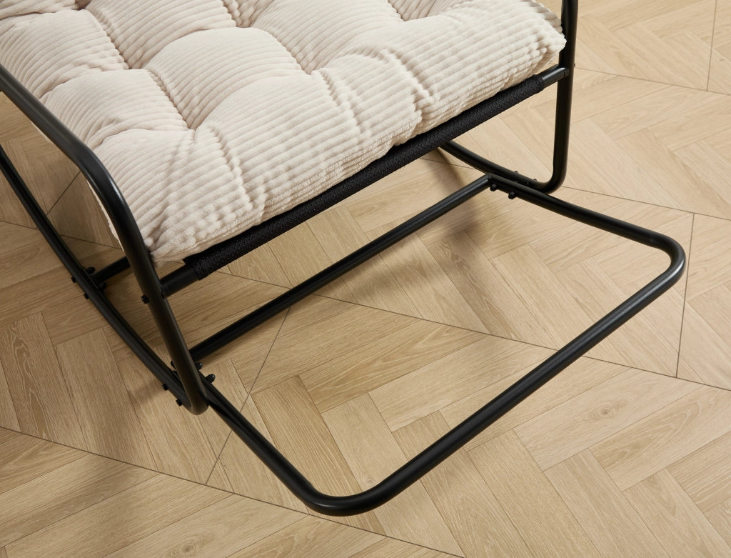 Poltrona Dondolo da Esterno ¨C MINIMAL ¨C Tessuto, Cuscino, Nero