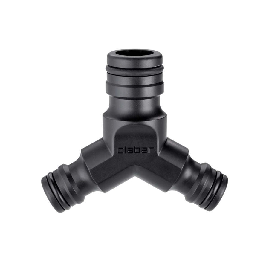 DEVIATORE A 3 VIE PER TUBI DA GIARDINO CLABER MAX-FLOW CON INNESTO RAPIDO STAND