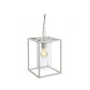 Lampada A Sospensione Da Esterno Domus Alluminio E Termoplastica Bianco 1 Luce E27