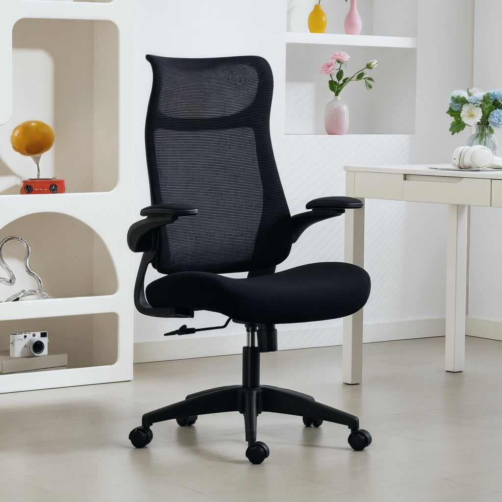 Sedia da Ufficio Ergonomica con Braccioli 3D ¨C Xylo ¨C Schienale in Rete Nero