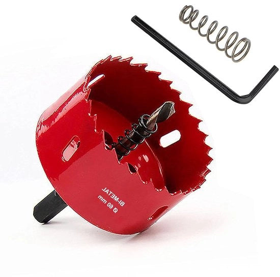 Taglierino per acciaio inossidabile - HSS Bi-metallo - Trapano a sega per legno - 60 mm - Acciaio legno plastica - Gesso pannelli di fibra - 1 pezzo - Multifunzionale - Centro di taglio.