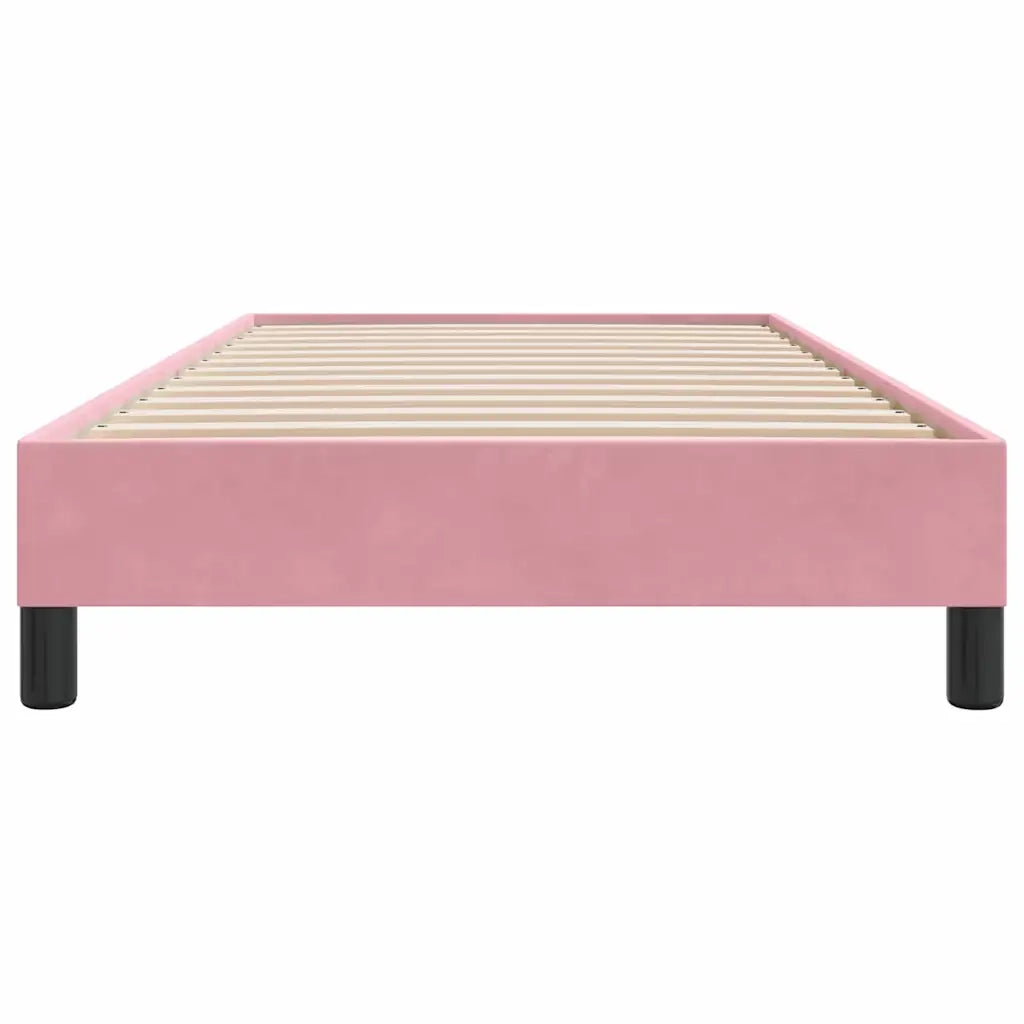 Giroletto a Molle senza Materasso Rosa 90x210 cm in Velluto 3315812