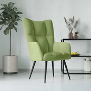 Sedia Relax Verde Chiaro in Velluto 328076