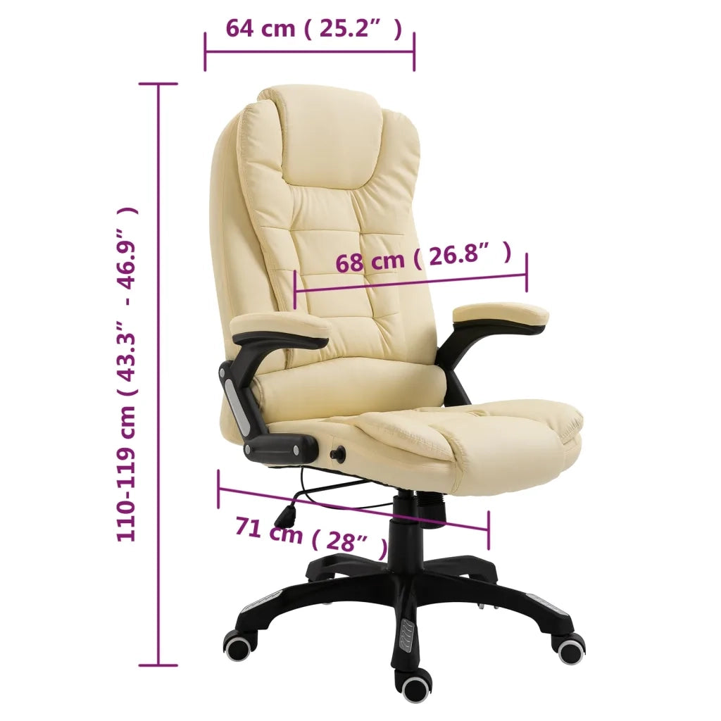 Sedia da Ufficio Crema in Similpelle 20234