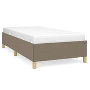 Letto singolo | Letto per adulti | Giroletto senza Materasso Tortora 80x200 cm Tessuto