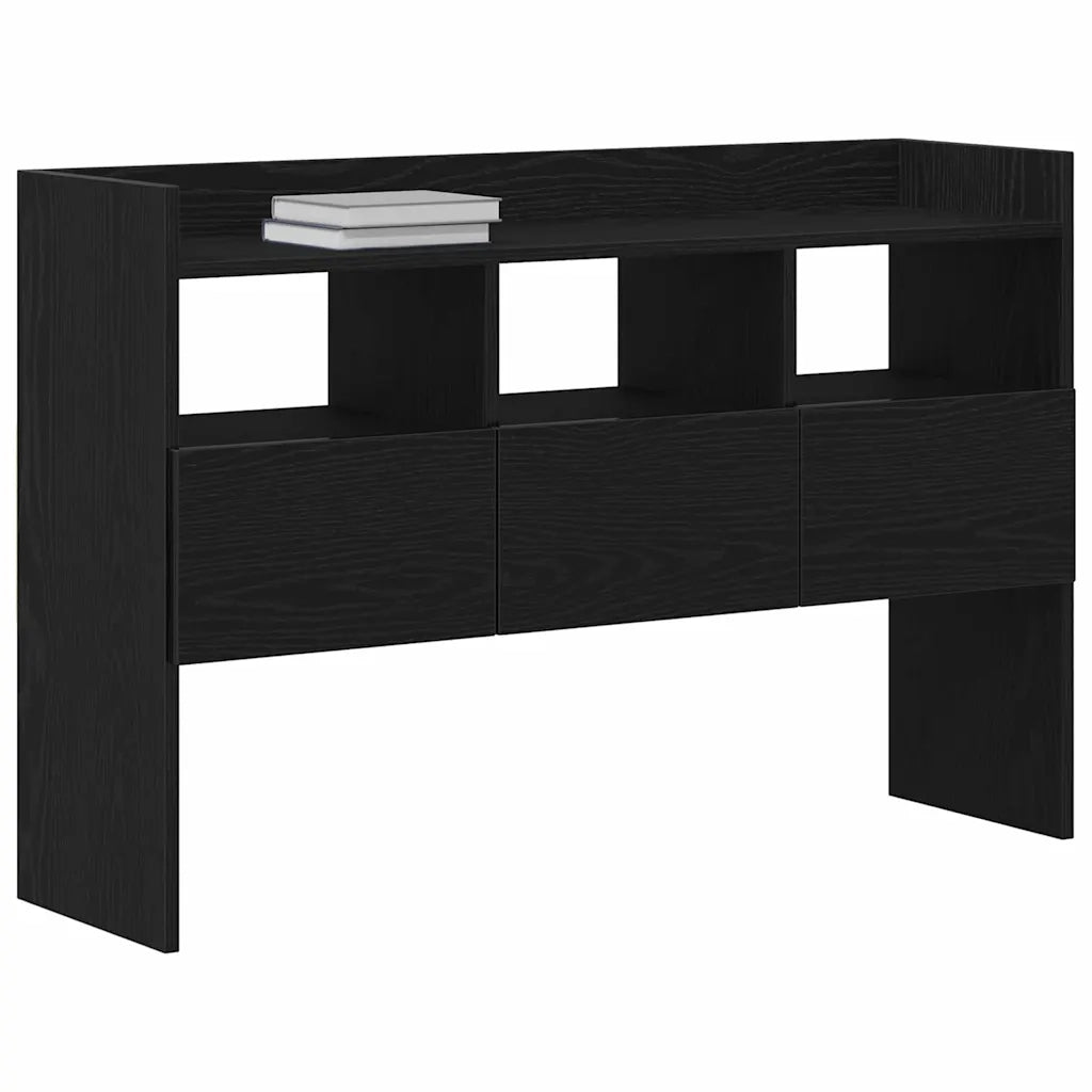Credenza-Buffet-Armadio da cucina Rovere Nero 105 x 30 x 70 cm Legno multistrato
