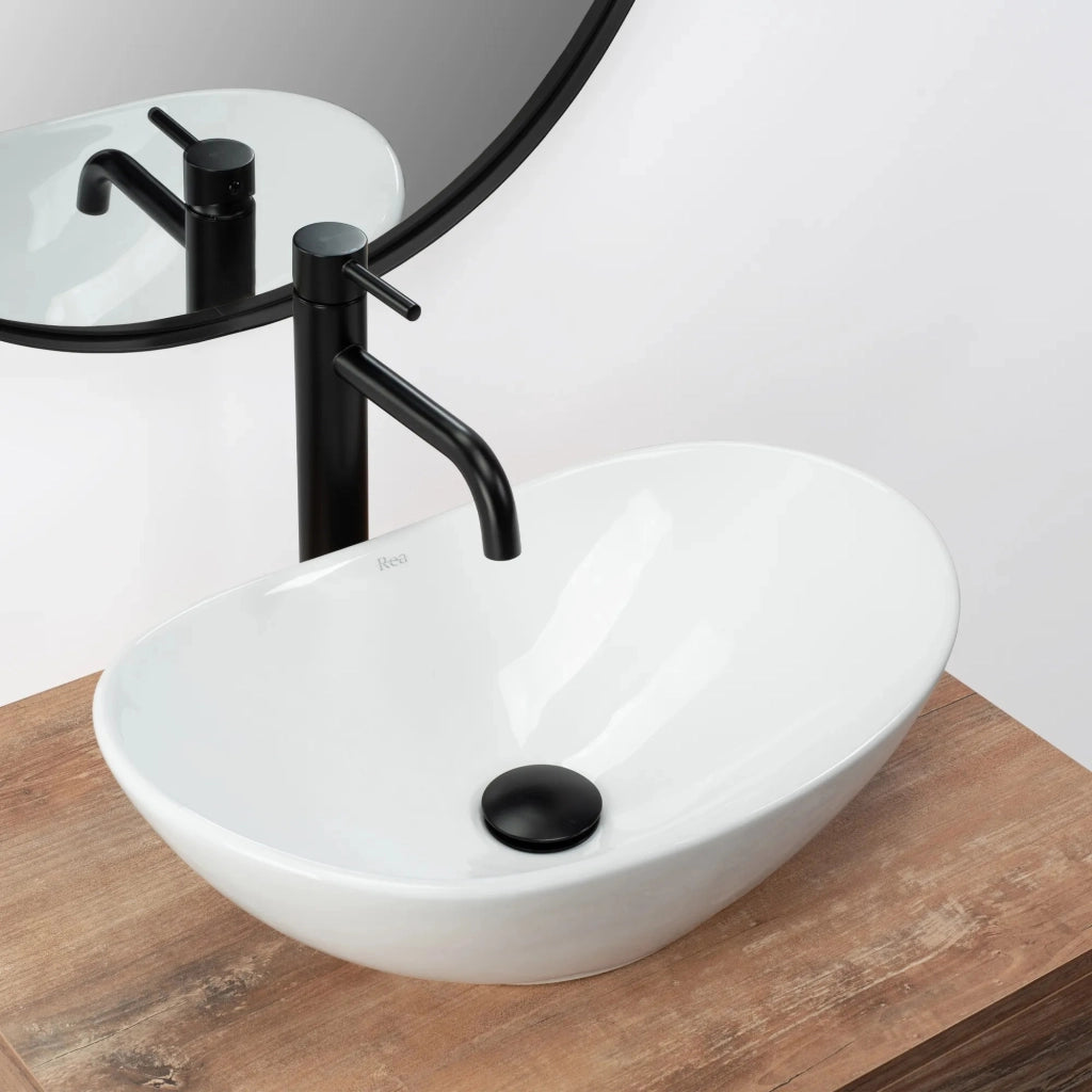 Lavabo Da Appoggio Rea Royal Mini White