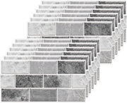 Tegli autoadesivi - decorativi - set da 12 - grigio - PVC