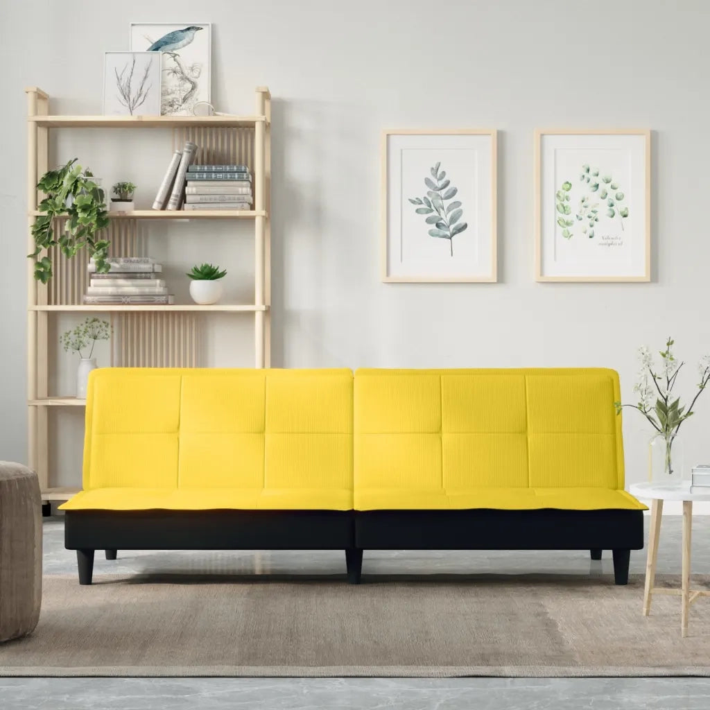 Divano letto | Sof¨¤ letto | Letto singolo Giallo Chiaro in Tessuto