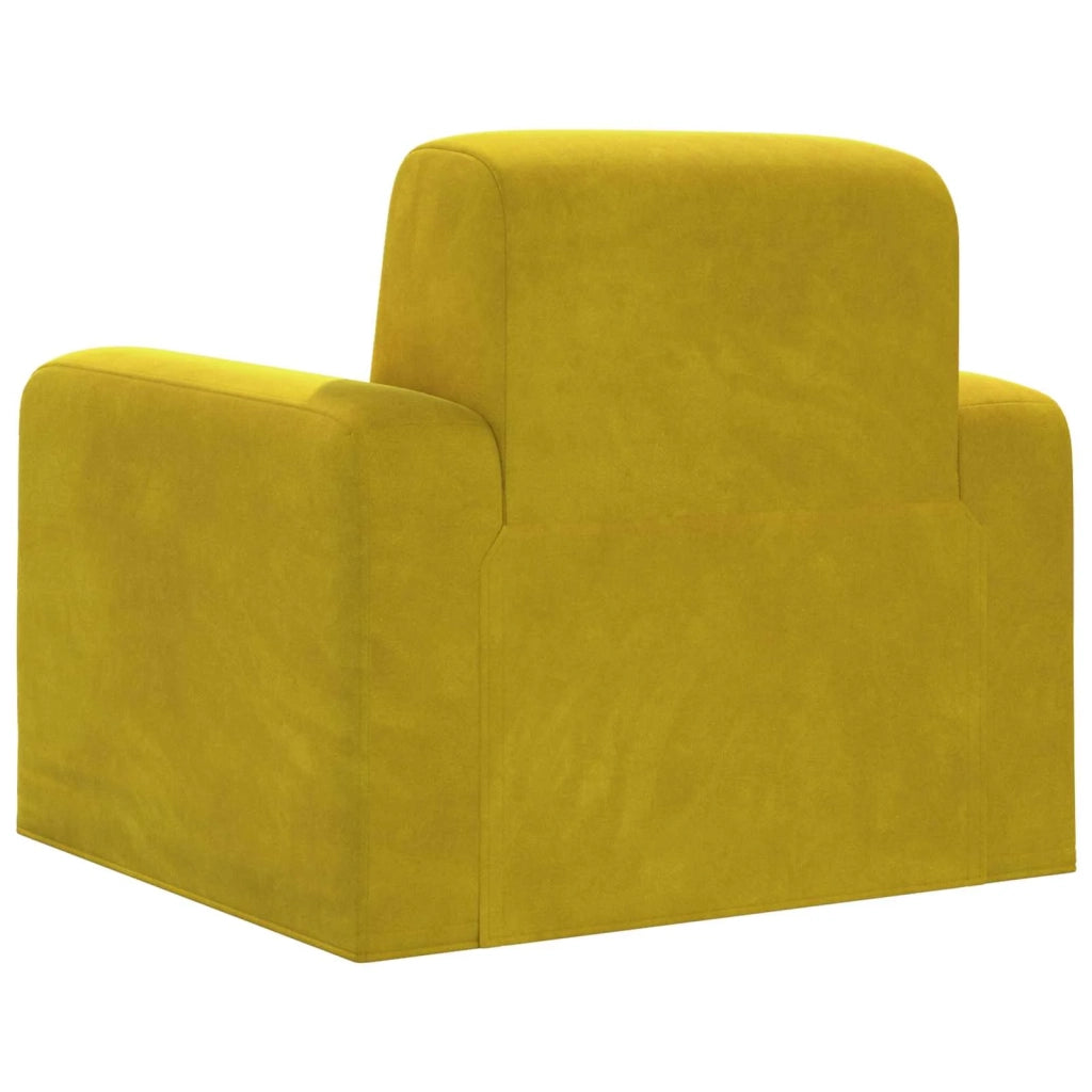 Poltrona-Divano Sedia Giallo Velluto 753909