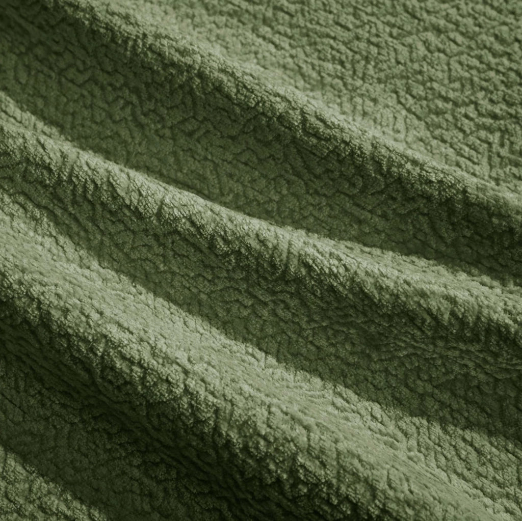 Divano 2 posti in Chenille verde con cuscini spessi e design modulare