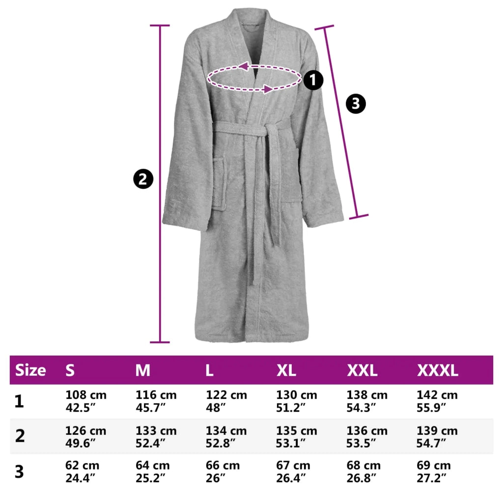 Accappatoio KINN Grigio S Cotone CFW4187845