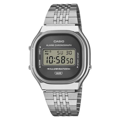 Orologio casio a140we 8aef vintage silver e black