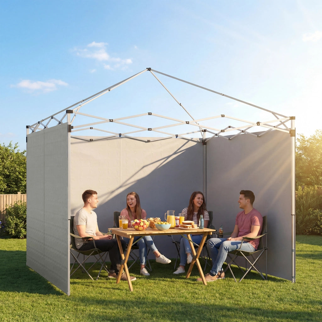 Set 3 Pezzi per Gazebo ¨C Minimal ¨C Grigio Chiaro