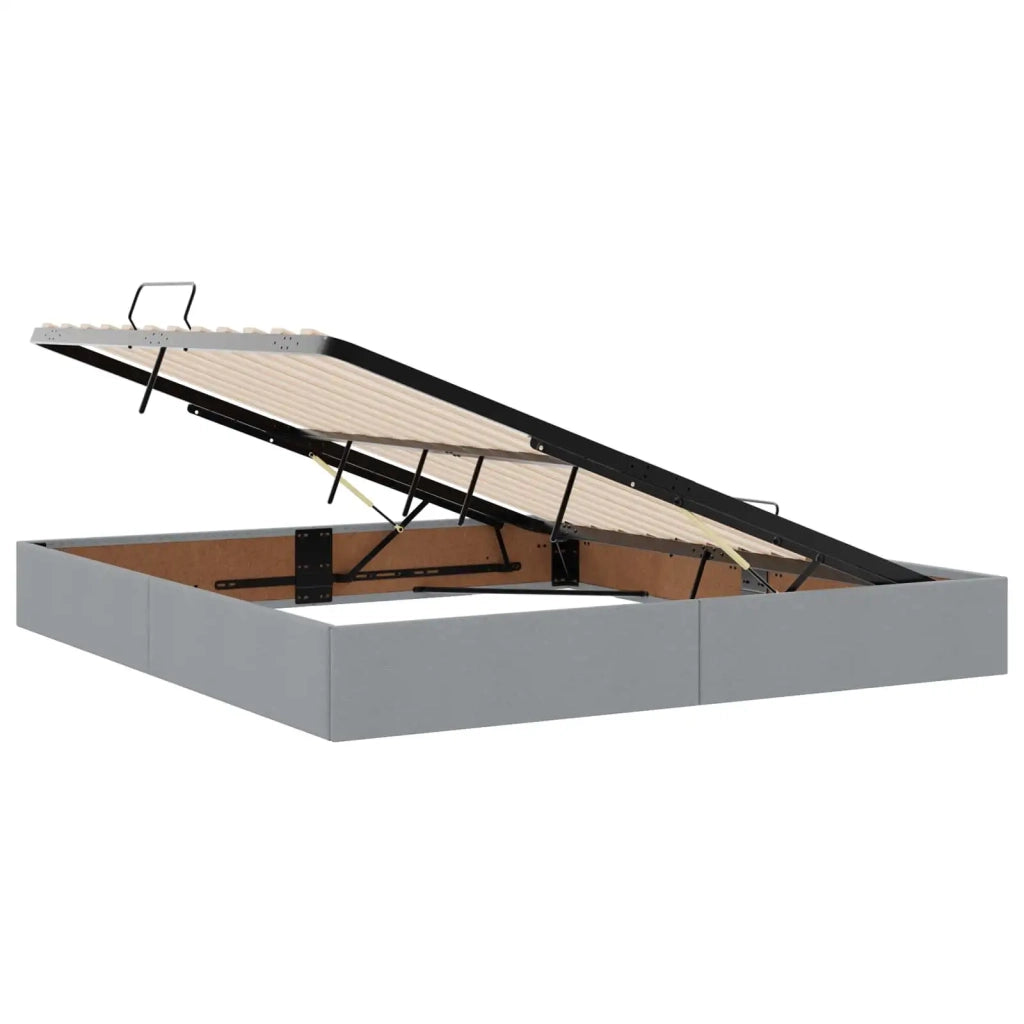 Letto con contenitore e materasso Grigio Chiaro 140 x 190 cm 3459438